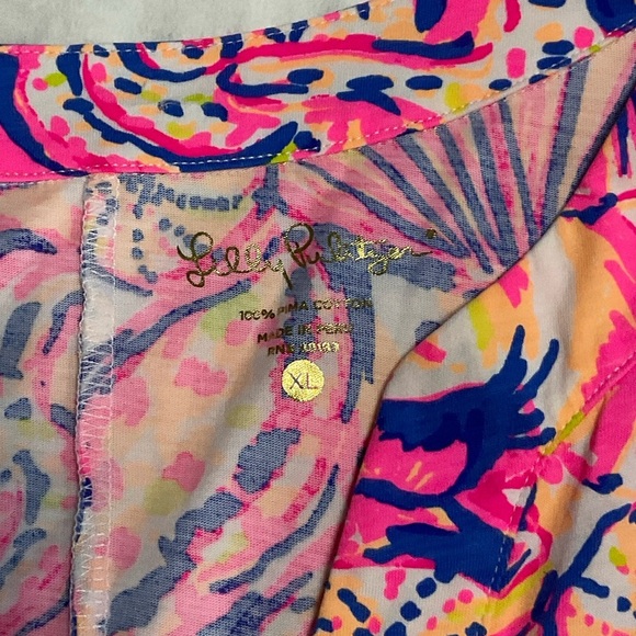 Lilly Pulitzer 3/4 Sleeve Shift Dress Pima Cotton Shells Pink - Picture 4 of 12